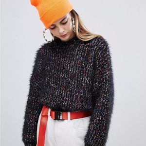 Bershka Multicolor Fuzzy Sweater